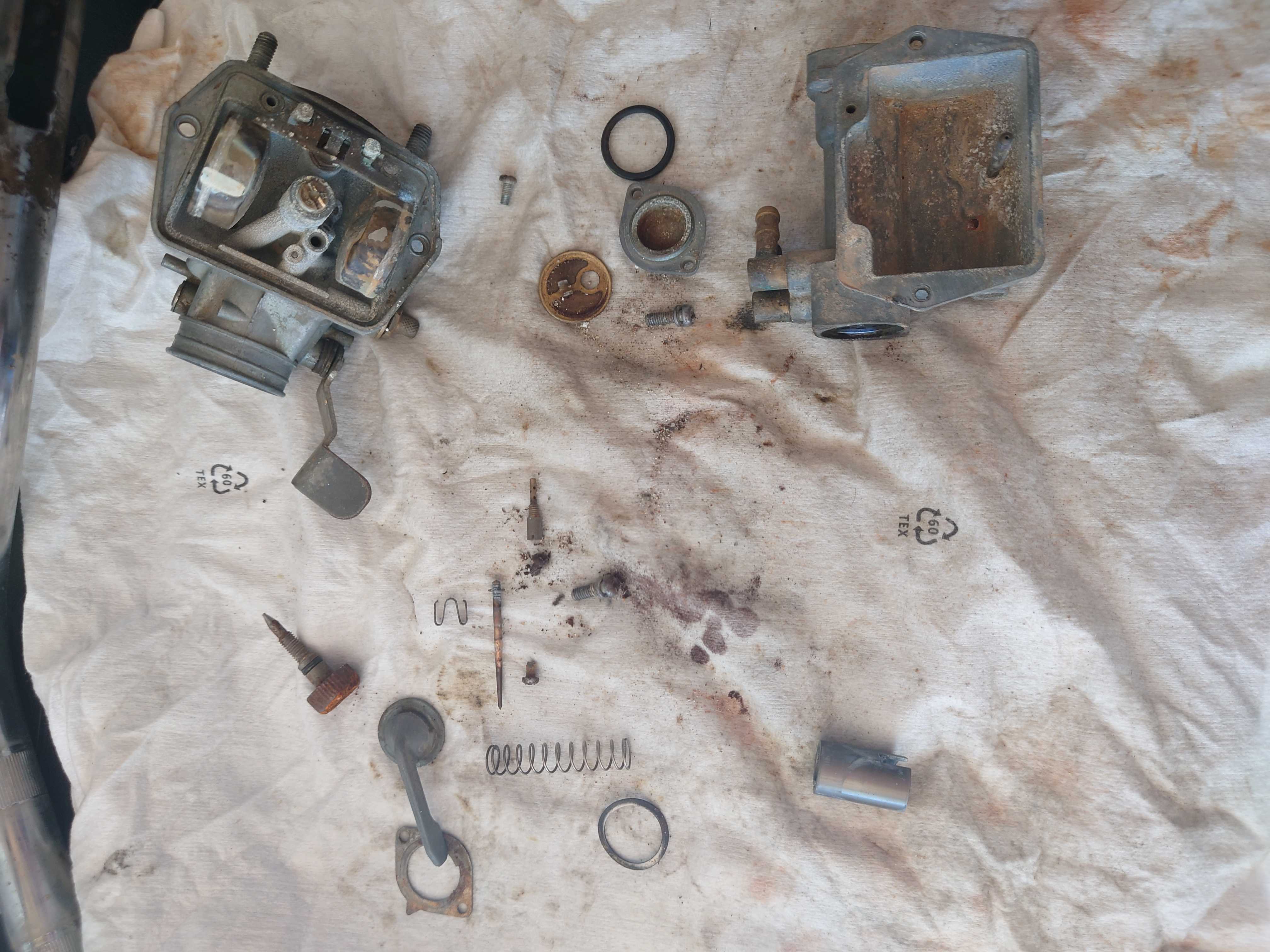 Dismantled Keihin carburettor